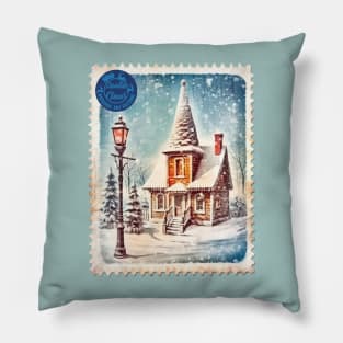 Santa Claus postage stamp Pillow