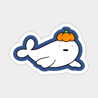 Pumpkin Baby Harp Seal Magnet