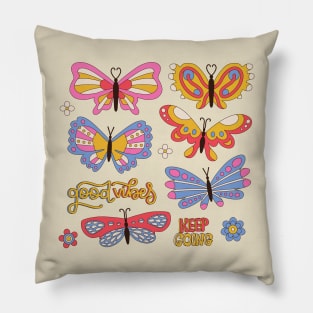 funky butterflies Pillow