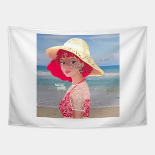 Beach Princess Tapestry