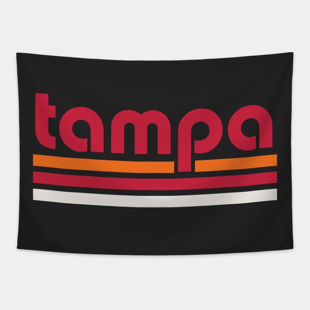 Retro Tampa Stripes Tapestry by Now Boarding