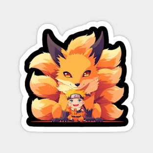 kurama and naruto Magnet