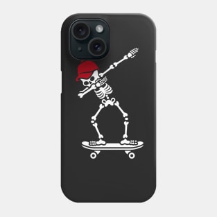 Dab dabbing skeleton skateboard skater Phone Case