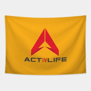 Assured Outfit by Activlife Wear Tagline Logo Sports Branding Tapestry