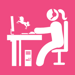 Gamer Girl with Unicorn Avatar T-Shirt