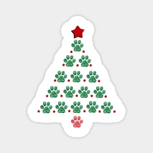 Tree with paw prints Magnet