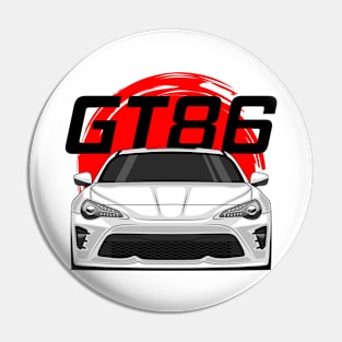 Front White GT86 MK1 Resty JDM Pin