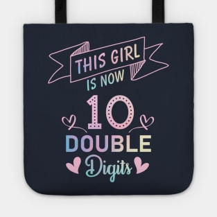 This Girl IS Now 10 Double Digits 10th Birthday Gift Tote