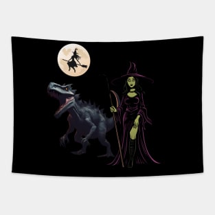 Dinasore Witch scary desgin for halloween  , halloween t shirt halloween hoodies Tapestry