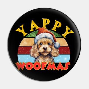 Yappy Woofmas Christmas Poodle Pin