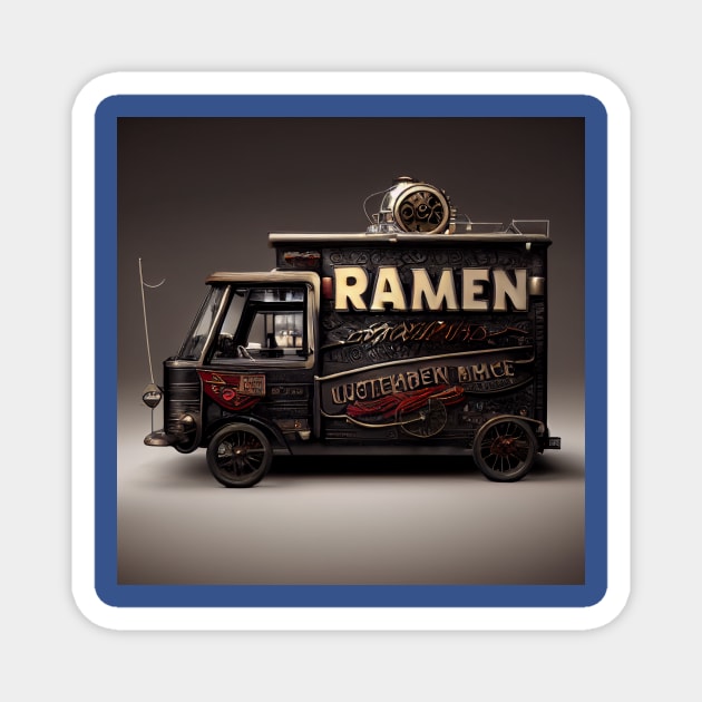 Steampunk Tokyo Ramen Food Truck Magnet by Grassroots Green