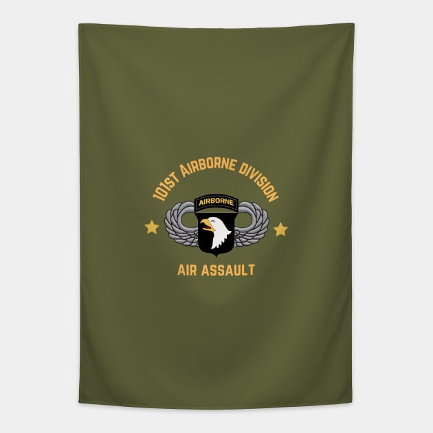 101st Airborne Air Assault Tapestry by Trent Tides