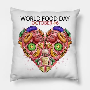 World Food Day October 16 Pillow