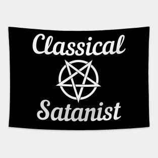 Classical Satanist with Inverted Pentagram Tapestry