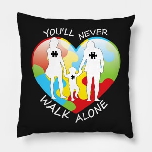 Youll Never Walk Alone Family Autism Awareness Pillow