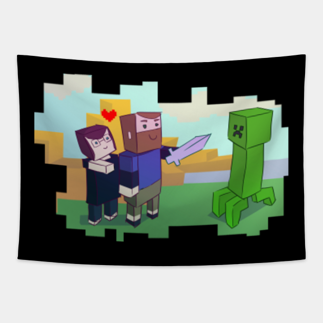Minecraft Love Minecraft Tapestry TeePublic