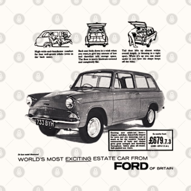 FORD ANGLIA ESTATE - advert by Throwback Motors