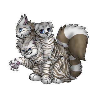 CerPURRus: Silver-Amber Tabby T-Shirt