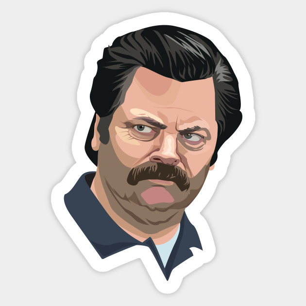 Ron Swanson Ron Swanson Sticker Teepublic