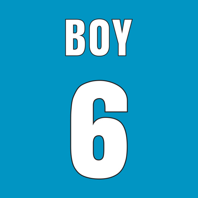 BOY NUMBER 6 FRONT-BACK-PRINT by mn9