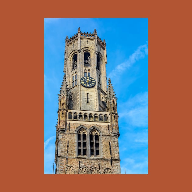 Belfry of Bruges against blue sky by lena-maximova