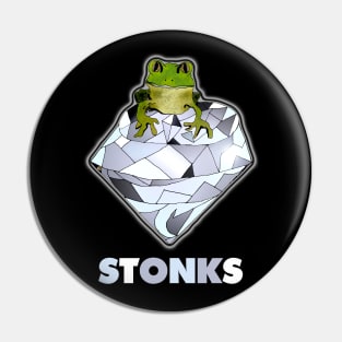 Stonks Frog Pin