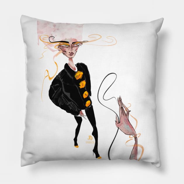 Fashion queen Pillow by valentyna mohylei