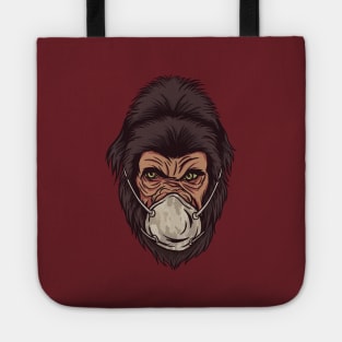 face mask gorilla Tote