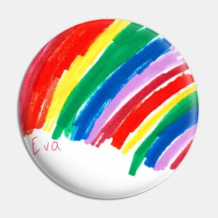 Awesome Bold Rainbow by Eva - Homeschool Art Class 2021/22 Art Supplies Fundraiser Pin