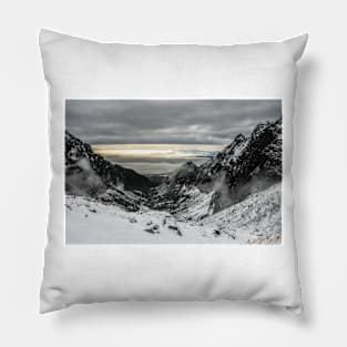 Winter in the mountains Pillow