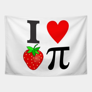 I Heart Strawberry Pi Tapestry