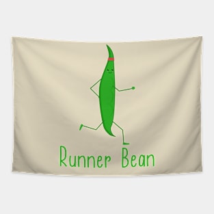 Funny Kawaii Runner Bean Graphic Running Gift Tapestry