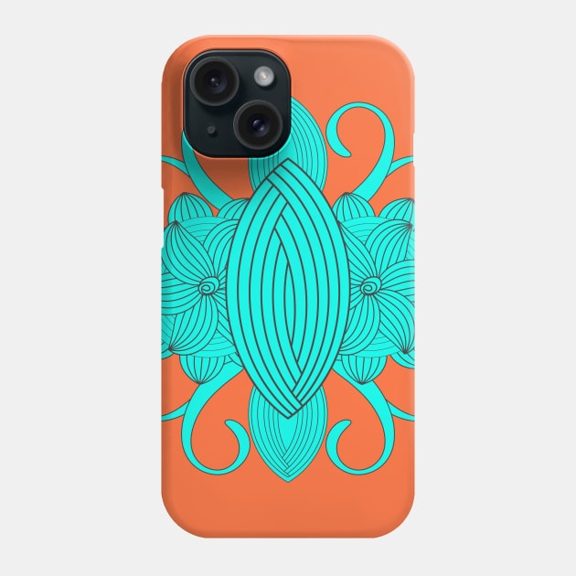 Abstract Doodle Flower Phone Case by DeDoodle