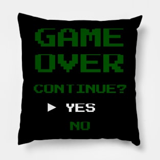 Funny Retro Game Over Video Game Pillow