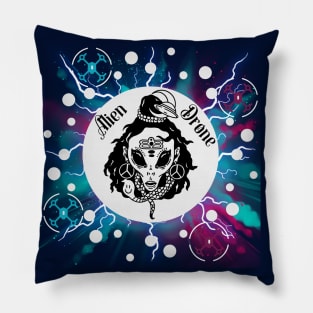 alien drone anarchy Pillow