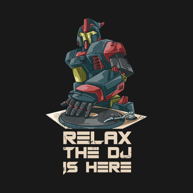 Relax the Dj is Here Robot DJ Turntable by melostore