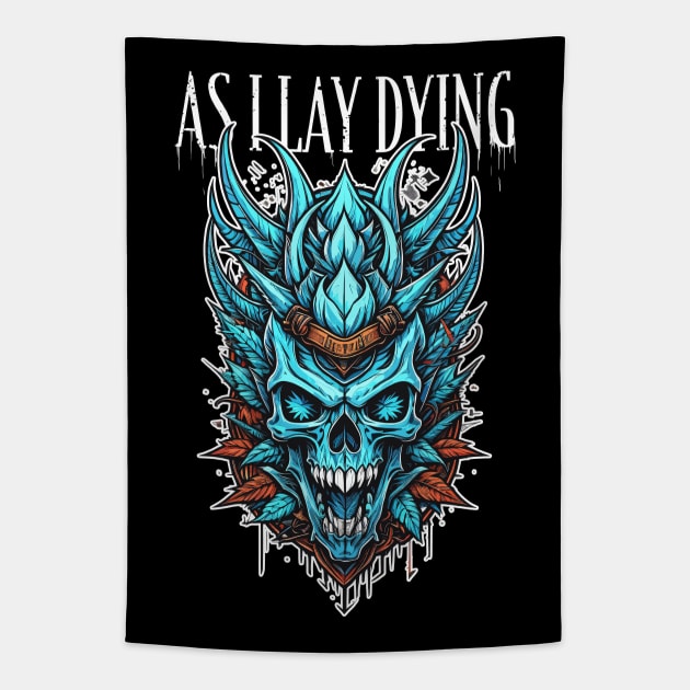 As I lay dying colored skull Tapestry by DeathAnarchy