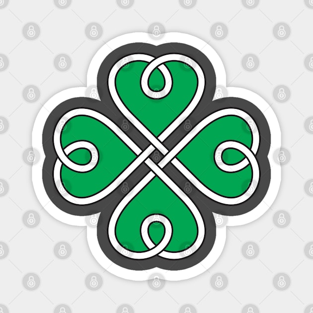 Celtic Knot 4 Leaf Clover #1 Magnet by danchampagne