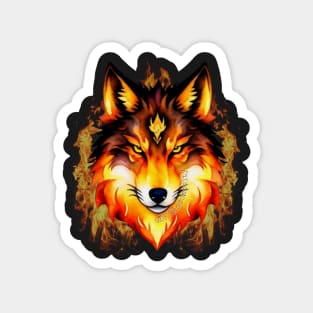 Fire Wolf Magnet