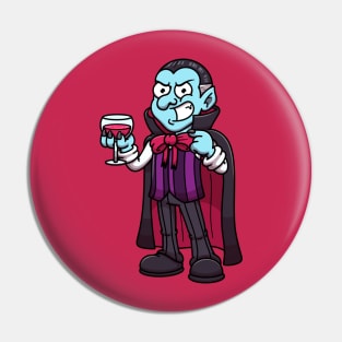 Vampire Drinking Blood Pin