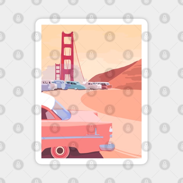 Vintage Golden Gate Bridge Magnet by Mimie20