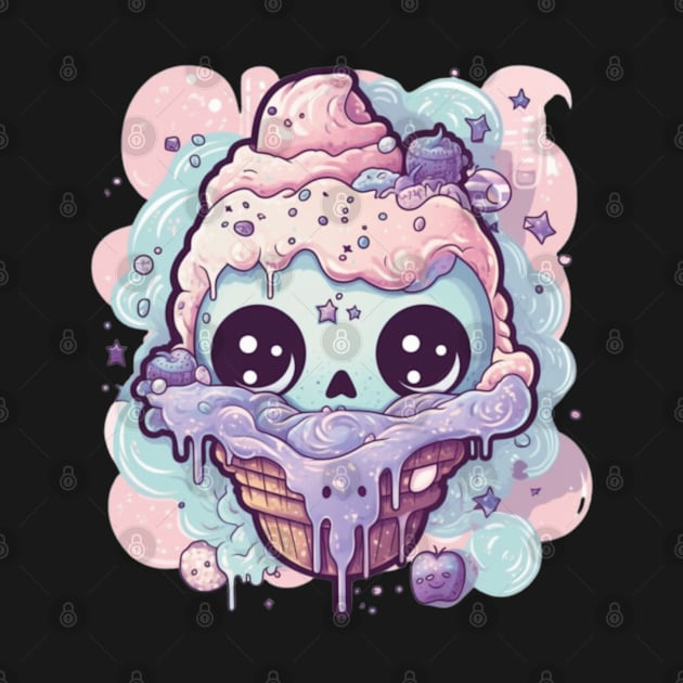 Kawaii Ice Cream Zombie Food Monsters: When the Cuties Bite Back - A Playful and Spooky Culinary Adventure! by HalloweeenandMore