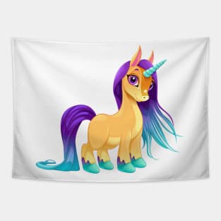 Baby unicorn for freedom and magic Tapestry