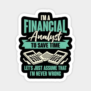 Finance Financial Analyst Gift Magnet