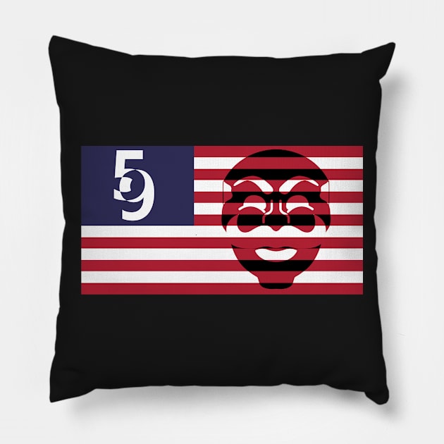 Fsociety 5/9 Hack Flag Pillow by Pepepaul4