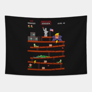 Super Pedro vs Trumpus Tapestry