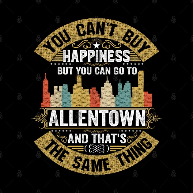 USA City Allentown City T-Shirt I Love Allentown Flag Pennsylvania State Home City Allentown Map Native USA Flag by BestSellerDesign