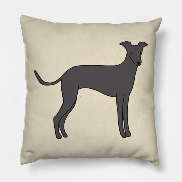 Cartoon italian greyhound Pillow by Mayarart