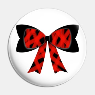 Red streaks bow Pin