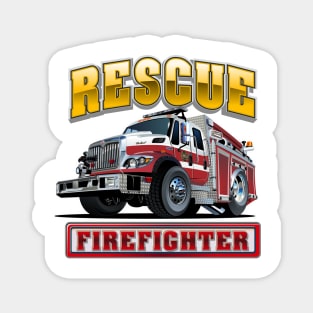 Cartoon Fire Truck Magnet